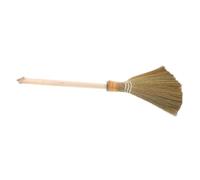 Traditional Vietnamese Corn Broom Wooden Handle for Floors | Handwoven Natural Whisk, Detachable Head Design, Soft Bristles for Workshop Cleanup and Lobby Use