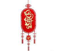Traditional Vietnamese For Lunar New Year Hanging Pendant Crafted from Flocked Cloth with Authentic Text for Home and Office Decoration (B)