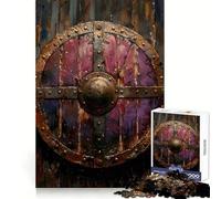 Traditional Viking Shield 1000 Adult Pieces Jigsaw Puzzle Brain Agility Relaxed Leisure Secure Join Warm Xmas Gift (38x26cm)