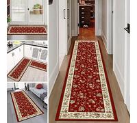 Traditional Washable Area Rug Non-slip Long Carpet Runners, Kitchen Rugs Runner Mats Vintage Red 100cm 1.5m 2m 2.5m 300cm 350cm 4m 5m 6m length (Size : 80×100cm/2.6ft×3.3ft)