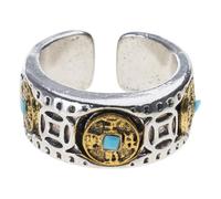 Traditional Wealth Adjustable Rotating Coin Ring Stress Relief Ring Jewelry for Adults Open and Close Stress Relief