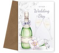 Traditional Wedding Day Cards for Bride and Groom - Couples Gay and Lesbian Wedding Card on Special Day - Perfect for Son, Daughter, Brother, Sister