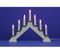 Traditional White Wooden Christmas Candle Bridge