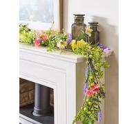 Traditional Wild Flower Home Decor Table Summer Spring Garland 180cm Dibor Yellow One Size