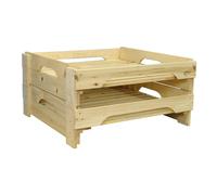 Traditional Wooden Apple Storage Tray Rack (Set of 2)