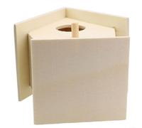 Traditional Wooden Bird House for Backyard Wildlife - For Nest Box for Sparrows, Wrens, and Robins - Rustic Garden Decor (B)