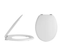 Traditional Wooden Bottom Fix with Chrome Hinges - White