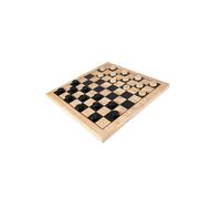 Traditional Wooden Draughts Set - Durable Strategy Game for Families, Ages 5+, 30 x 30 x 2 cm