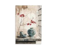 Traditional Zen Still Life Painting for Meditation And Mindfulness Rooms Trendy Hanging Wall Art Decorative Mural Poster08x12inch(20x30cm)