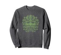 TRADTIONAL CELTIC PAGAN GREENMAN T-SHIRT Sweatshirt, Adult Unisex, Dark Heather Grey, Medium
