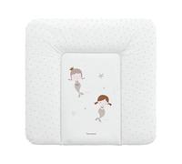 Träumeland Mermaid Changing Mat Water-Repellent and Wipe-Clean Changing Mat with Mermaids Thermal Fleece and Phthalate-Free PVC 75 x 75 cm