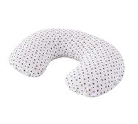 Träumeland T042001 'touch' nursing pillow, compact and stable for comfortable pregnancy and relaxed breastfeeding - design: white with grey stars, multi-coloured