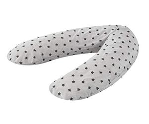 Träumeland TT19212 Cover for Nursing and Pregnancy Pillow, 190 cm, Star Dream Design, Grey, Multicoloured