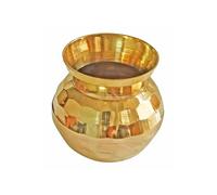 TRAFAART Indian Lota Handmade Small Brass Kalash for Pooja, Temple Diwali Decoration Items