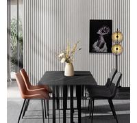 Trafagala 3D Effect Wood Slats Wallpaper Grey Oak Wood Grating Wallpaper Wood Stripe Grain Natural Wood Panels for Walls Wood Effect Wallpaper Wooden Slats Panelling Wall Paper Roll