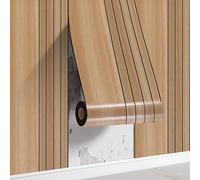 Trafagala 4 Roll 3mm Thick Self Adhesive Thermal Wallpaper for Cold Bad Walls Textured Insulating Wallpaper Roll Waterproof Damp Proof Membrane Brown Wood Wall Panels for Ceiling Kitchen Bedroom