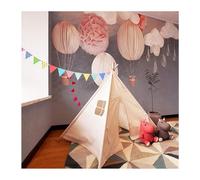 Trafagala Kids Teepee Tent for Kids with Fun Flag and Carrying Bag Large Indoor and Outdoor Folding Tipi Kid Play Tent for Boys Girls