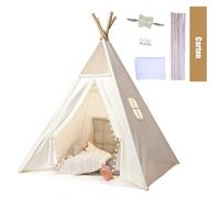 Trafagala Kids Teepee Tent White Classic 160cm CE Certified Childrens Teepee Play Tent Indoor Outdoor Tipi Playhouse Garden Beach Wigwam