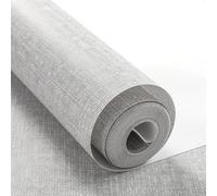 Trafagala Light Beige Grey Fabric Linen Effect Textured Wallpaper Hessian Wallpaper Designed to Look Like Fabric Minimalist Designer Feature Wall Paper for Living Room Bedroom