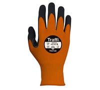 Traffi TG3140 Microdex Nitrile B BE Aware Glove, Cut Level 3, Amber, 9 Size, Pair, Pack of 10
