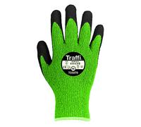 Traffi TG5070 X-Dura Latex D Safe To Go Glove, Cut Level 5, Green, 8 Size, Pair, Pack of 10