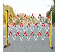 Traffic Barrier Safety Cones with Warning Tapes, Expandable Folding Barricade for Public Safety, Retractable Roadblock Guardrail for Crowd Control and Parking
