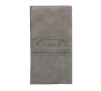 Traffic Card Holder and Insurance | A Leather Car Document Holder - for a with Uniform Stitching for Keys, Paten, Gray, refer to the description, Reference description