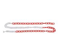 Traffic Chains, 6mm Diameter ABS 25m Long Safety Barriers Links - Black and Yellow, Essential Safety Chain Barrier for Gardens, Parking Lots, and Road Control (Red and White)