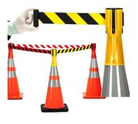 Traffic Cone Barrier Tape Retractable Safety Belt Ideal for Traffic Control & Pedestrian Safety Perfect Solution for Crowd Management & Outdoor Events