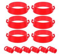 Traffic Cone Chain Connector Collar Kit for Barrier Chains, ABS Red