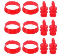Traffic Cone Collar Kit Abs Connector for Barrier Chain | Red, Tight-fitting Structure, Secure Fastening for Road Outdoor Applications