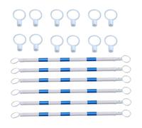 Traffic Cone Connecting Rods - 6 Pack Reflective Barricade Bars with Replacement Rings for Roadwork, Ideal for Safety and Visibility in Construction Zones
