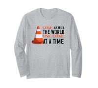 Traffic Cone Conquer The World Orange Traffic Cone Long Sleeve T-Shirt