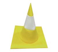 Traffic Cone Hat Halloween Parties Dress Up Hat Construction Cone Shaped Costume Accessory Felt Comfortable Fit Suitable for Men Women Kids The, yellow
