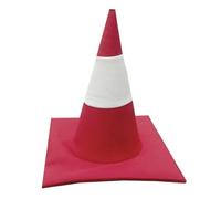 Traffic Cone Hat Halloween Parties Dress Up Hat Construction Cone Shaped Costume Accessory Felt Comfortable Fit Suitable for Men Women Kids The, red