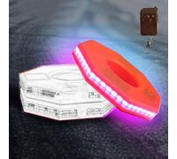 Traffic Cone Ring for Night Warning,LED Luminous Ring Warning Ring for Parking Lot, Road Safety, Construction Events,Rechargeable design(B,27cm/10.6in)