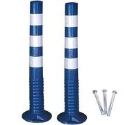 Traffic Cone Safety Barrier Plastic Security Posts for Driveways, 30 Inch Reflective Bollard Road Cones for Walkway Sidewalk, 4 Pack