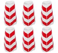 Traffic Cone Sleeve Replaceable 6pcs Reflective Pvc High Visibility