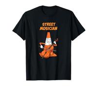 Traffic Cone Street Musician Improv Urban Funny Art T-Shirt