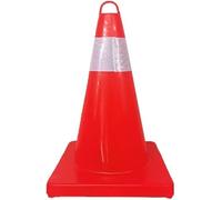 Traffic Cone with Reflective Strip Orange Parking Cone PVC Traffic Safety Cone Expandable Barrier for Road Signage Traffic Control Equipment