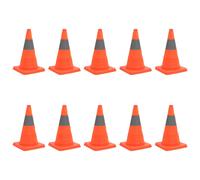 Traffic Cones 10 pcs Orange/Grey 42cm Fabric/PP Foldable Reflective UV-Resist UK
