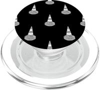 Traffic Cones Simple Black & White Pattern PopSockets PopGrip for MagSafe