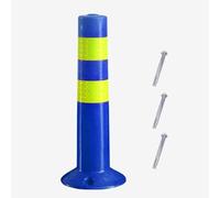 Traffic Control Bollards 75cm Flexible Delineator Posts with Reflective Stripes Blue Safety Barriers for Effective Traffic Management Durable Plastic
