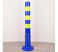 Traffic Control Bollards 75cm Flexible Delineator Posts with Reflective Stripes Blue Safety Barriers for Effective Traffic Management Durable Plastic