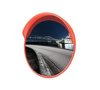Traffic Convex Mirror with Rain Cover, 30cm Unbreakable, 130 Degree Visual Angle, Perfect for Communities, Warehouses, Parkings, Rough Roads