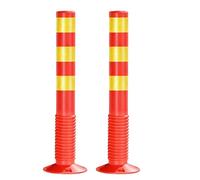 Traffic Delineator Plastic Safety Bollards with Expansion Bolts - High Reflectivity for Parking Lots and Urban Roads, Fixed Type, 75cm