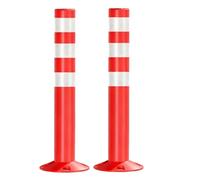 Traffic Delineator Plastic Safety Bollards with Expansion Bolts - High Reflectivity for Parking Lots and Urban Roads, Fixed Type, 75cm
