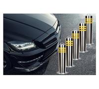 Traffic Delineator Post Cone Driveway Caution Sign Detachable Safety Bollard Barrier, with Reflective Strips & Hanging Ring,Stainless Steel Parking Bollards(5pack,H65cm)