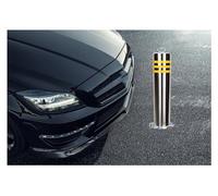 Traffic Delineator Post Cone Driveway Caution Sign Detachable Safety Bollard Barrier, with Reflective Strips & Hanging Ring,Stainless Steel Parking Bollards(1pack,H80cm)