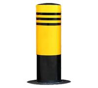Traffic Delineator Post Cones,Bolt Down Bollard Steel Security Bollards with Reflective Stripes Parking Block Bollards Outdoor Fixed Road Vehicle Impact Bollards(76x500mm)